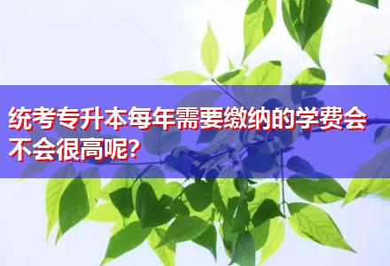 統(tǒng)考專升本每年需要繳納的學(xué)費(fèi)會(huì)不會(huì)很高呢？