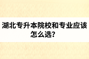 湖北專升本院校和專業(yè)應(yīng)該怎么選？公辦院校和民辦院校差別大嗎？