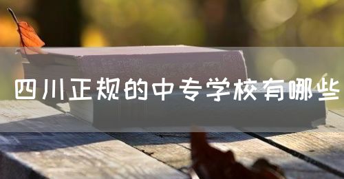 四川正規(guī)的中專學(xué)校有哪些？(圖1)