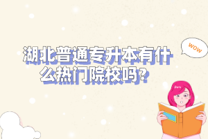 湖北普通專升本有什么熱門院校嗎？