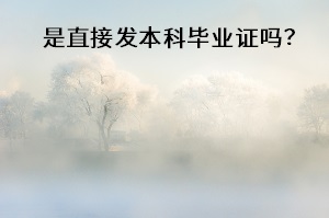 是直接發(fā)本科畢業(yè)證嗎？