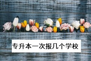 專升本一次報(bào)幾個學(xué)校